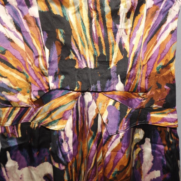 ALI RO silk art abstract jewel tones size 4 - Picture 4 of 6